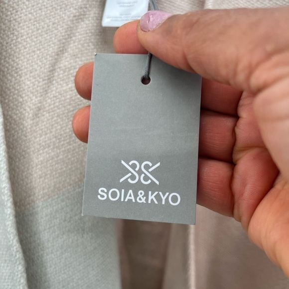 Soia & Kyo brown shrug poncho one size open front fringe - Picture 6 of 9
